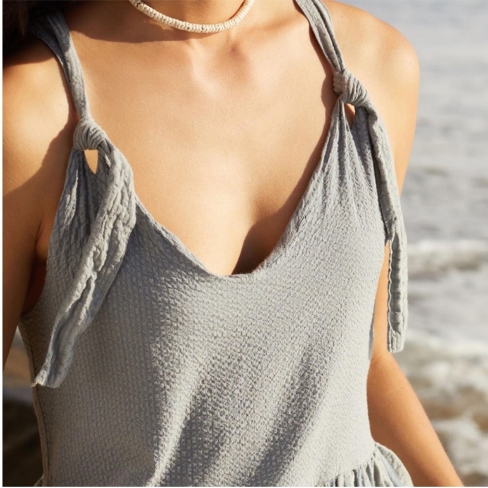 Anthropologie - Textured Gray Maxi Dress - Picture 3 of 9